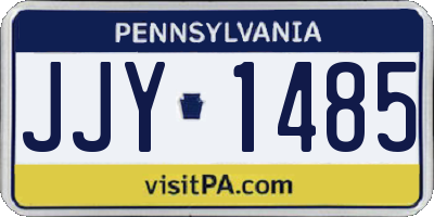 PA license plate JJY1485