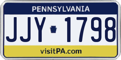PA license plate JJY1798