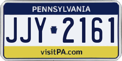 PA license plate JJY2161