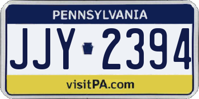 PA license plate JJY2394