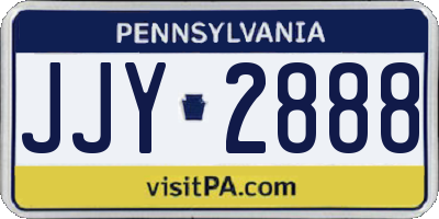 PA license plate JJY2888