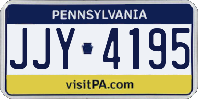 PA license plate JJY4195