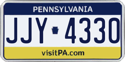 PA license plate JJY4330