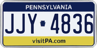 PA license plate JJY4836