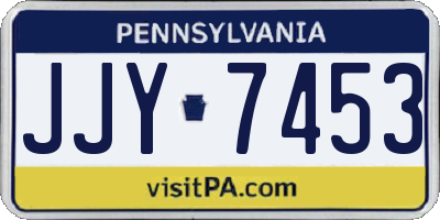 PA license plate JJY7453