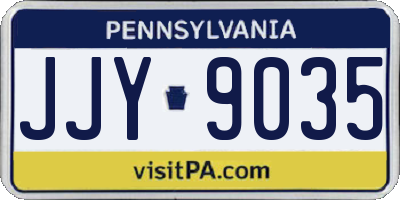 PA license plate JJY9035