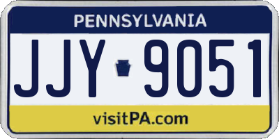 PA license plate JJY9051
