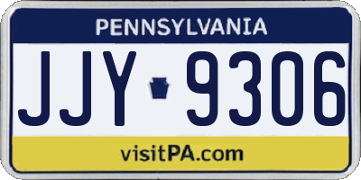 PA license plate JJY9306