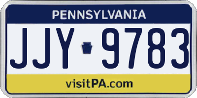 PA license plate JJY9783