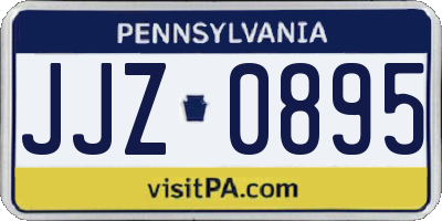 PA license plate JJZ0895