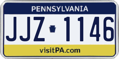 PA license plate JJZ1146