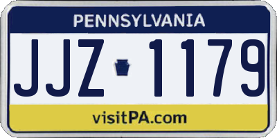 PA license plate JJZ1179