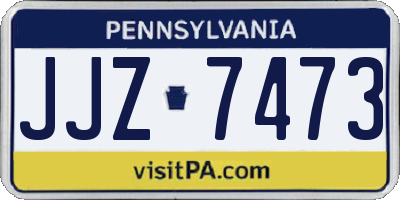 PA license plate JJZ7473