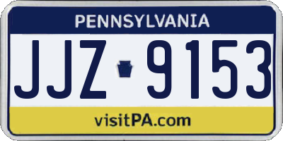 PA license plate JJZ9153
