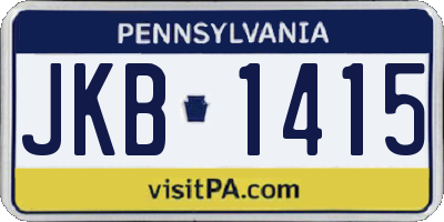 PA license plate JKB1415