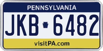PA license plate JKB6482