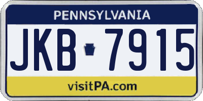 PA license plate JKB7915