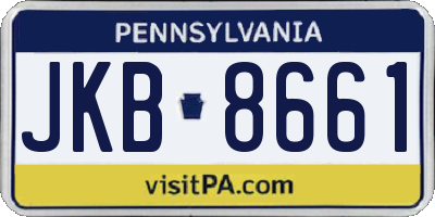 PA license plate JKB8661