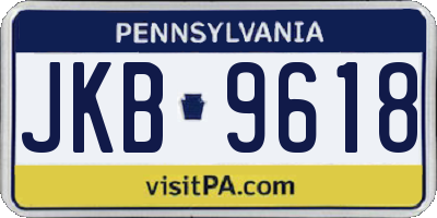 PA license plate JKB9618