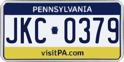 PA license plate JKC0379