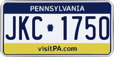 PA license plate JKC1750