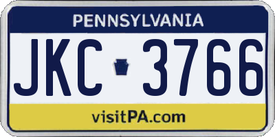 PA license plate JKC3766