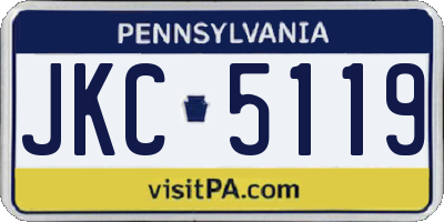 PA license plate JKC5119
