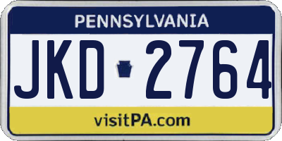 PA license plate JKD2764