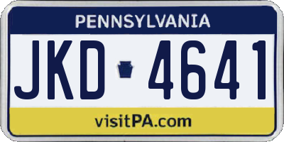 PA license plate JKD4641