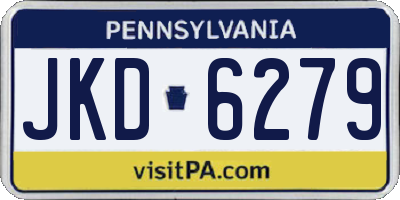 PA license plate JKD6279