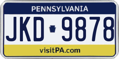PA license plate JKD9878