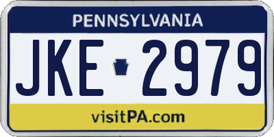 PA license plate JKE2979