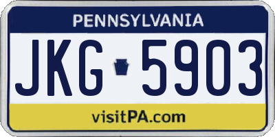PA license plate JKG5903