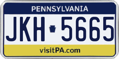 PA license plate JKH5665