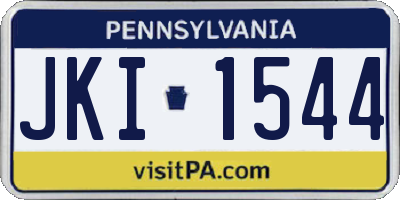 PA license plate JKI1544