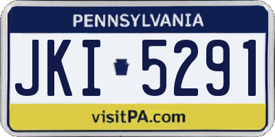 PA license plate JKI5291
