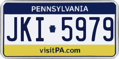 PA license plate JKI5979