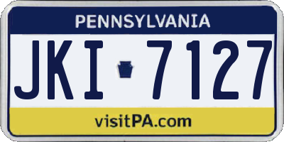 PA license plate JKI7127