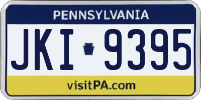 PA license plate JKI9395