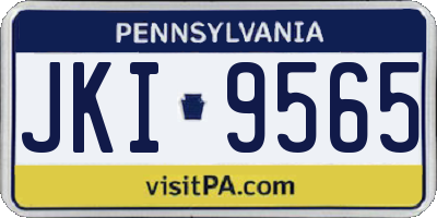 PA license plate JKI9565