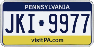 PA license plate JKI9977