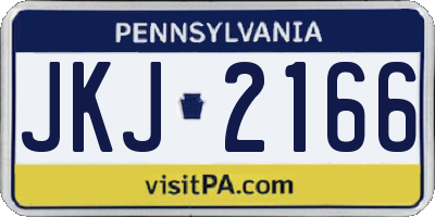 PA license plate JKJ2166
