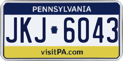 PA license plate JKJ6043