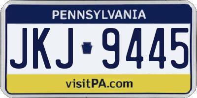 PA license plate JKJ9445