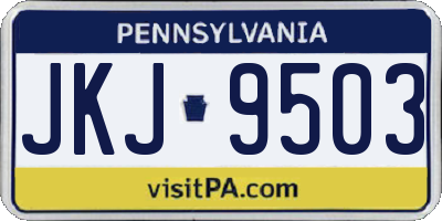 PA license plate JKJ9503
