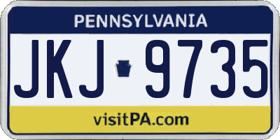 PA license plate JKJ9735