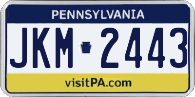 PA license plate JKM2443