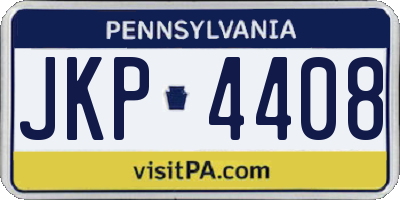 PA license plate JKP4408