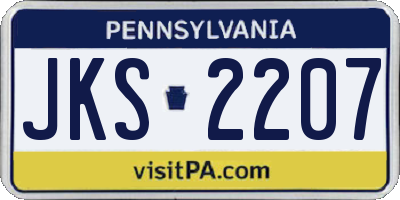 PA license plate JKS2207