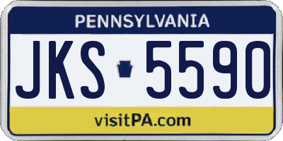 PA license plate JKS5590